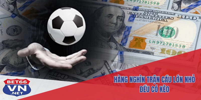 Hàng nghìn trận cầu lớn nhỏ đều có kèo