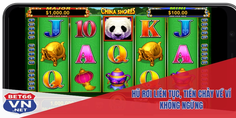 Nổ Hũ Bet66 3 Hũ rơi liên tục, tiền chảy về ví không ngừng